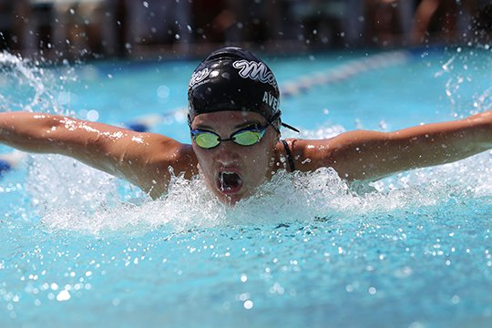 Student swimming